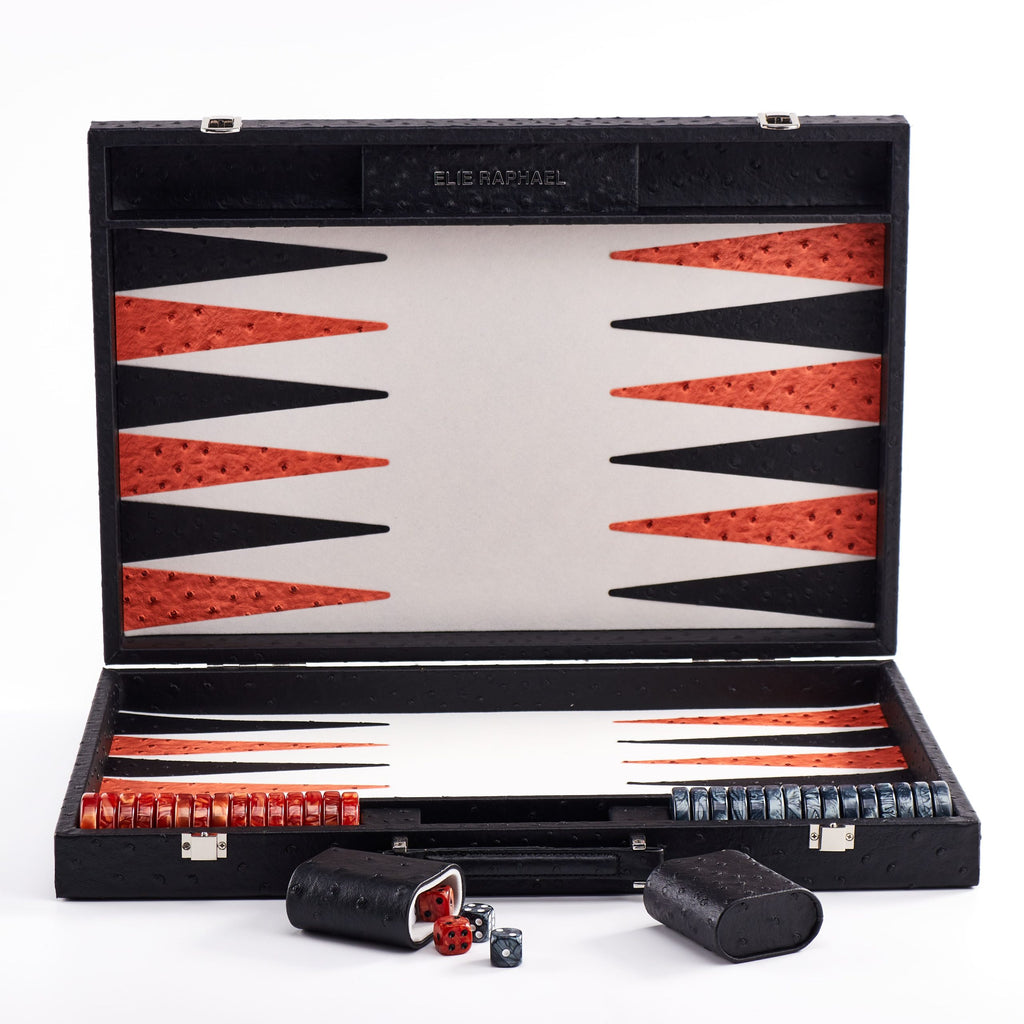 Backgammon Ostrich | Black