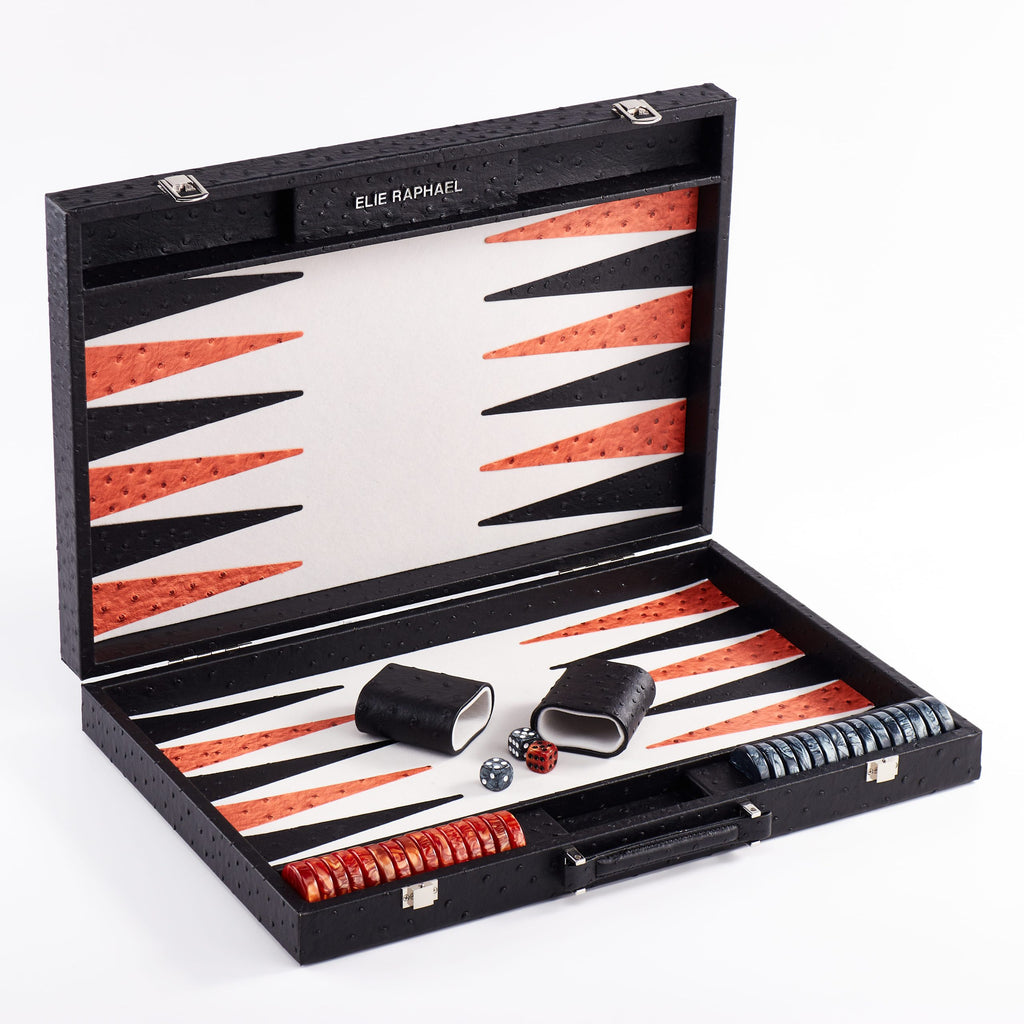 Backgammon Ostrich | Black