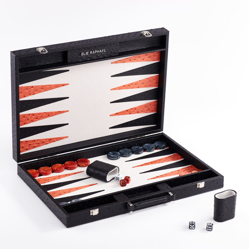 Backgammon Ostrich | Black