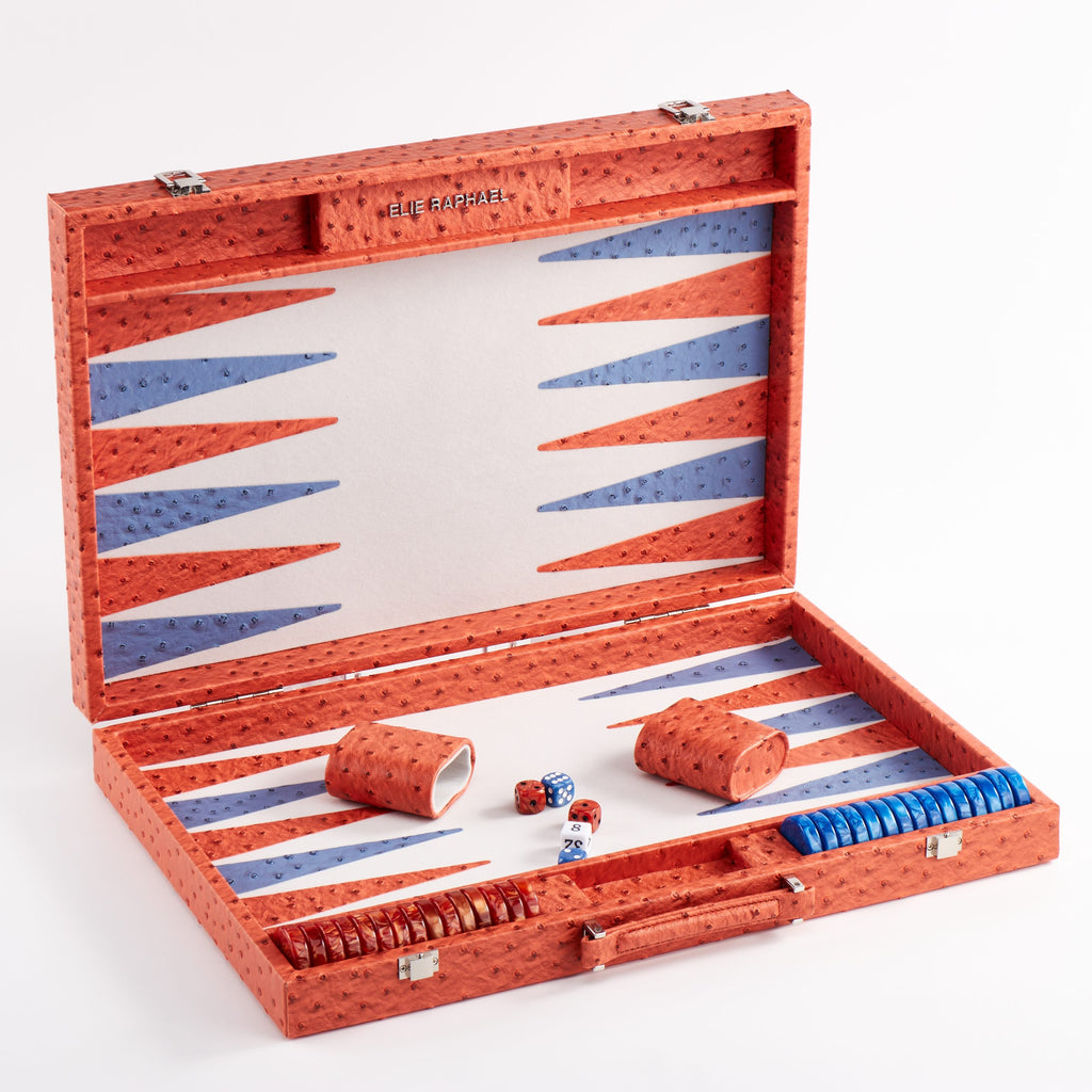 Backgammon Ostrich | Orange