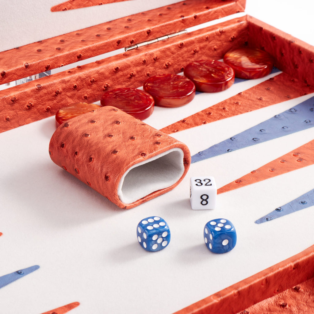 Backgammon Ostrich | Orange
