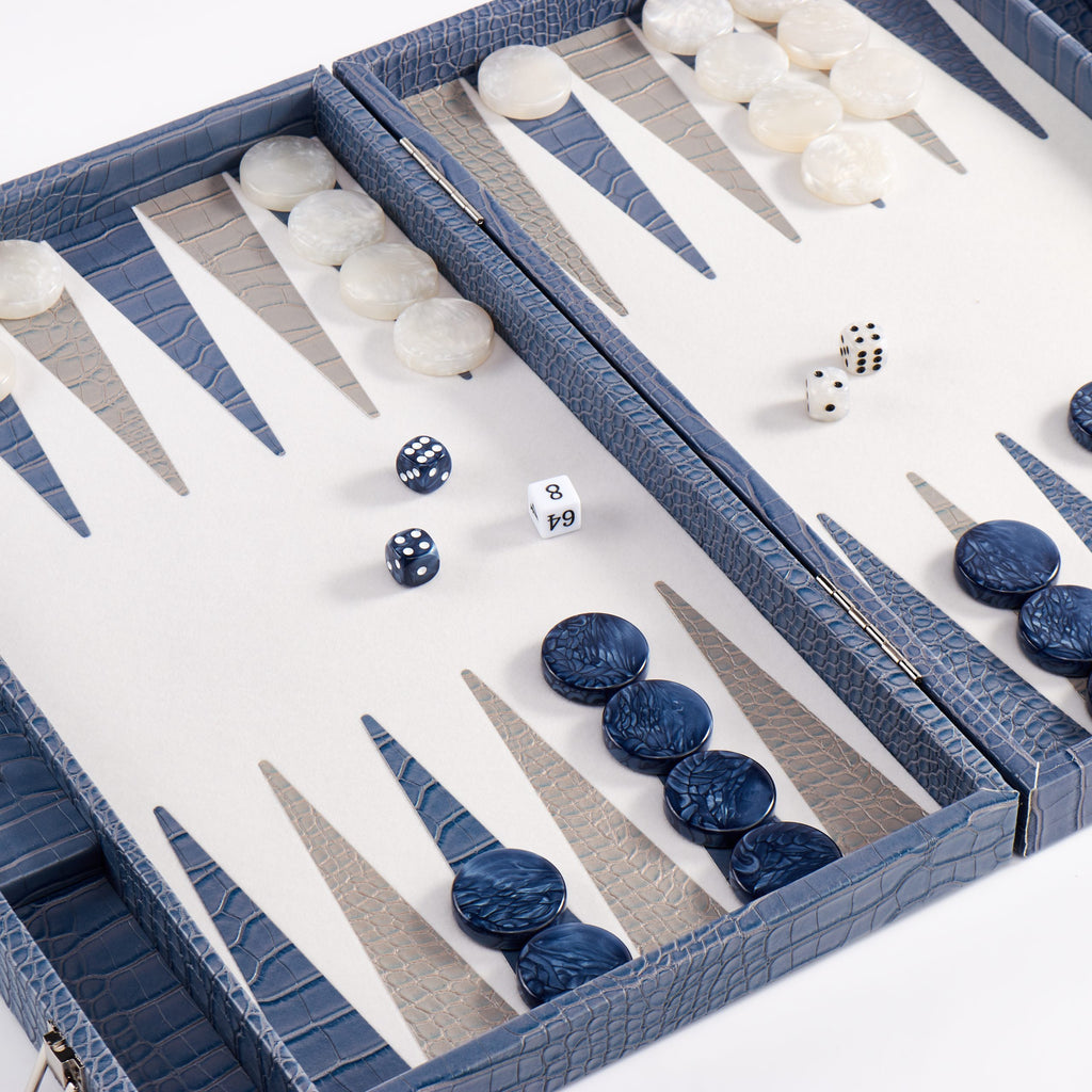 Backgammon Snake | Grey-Blue