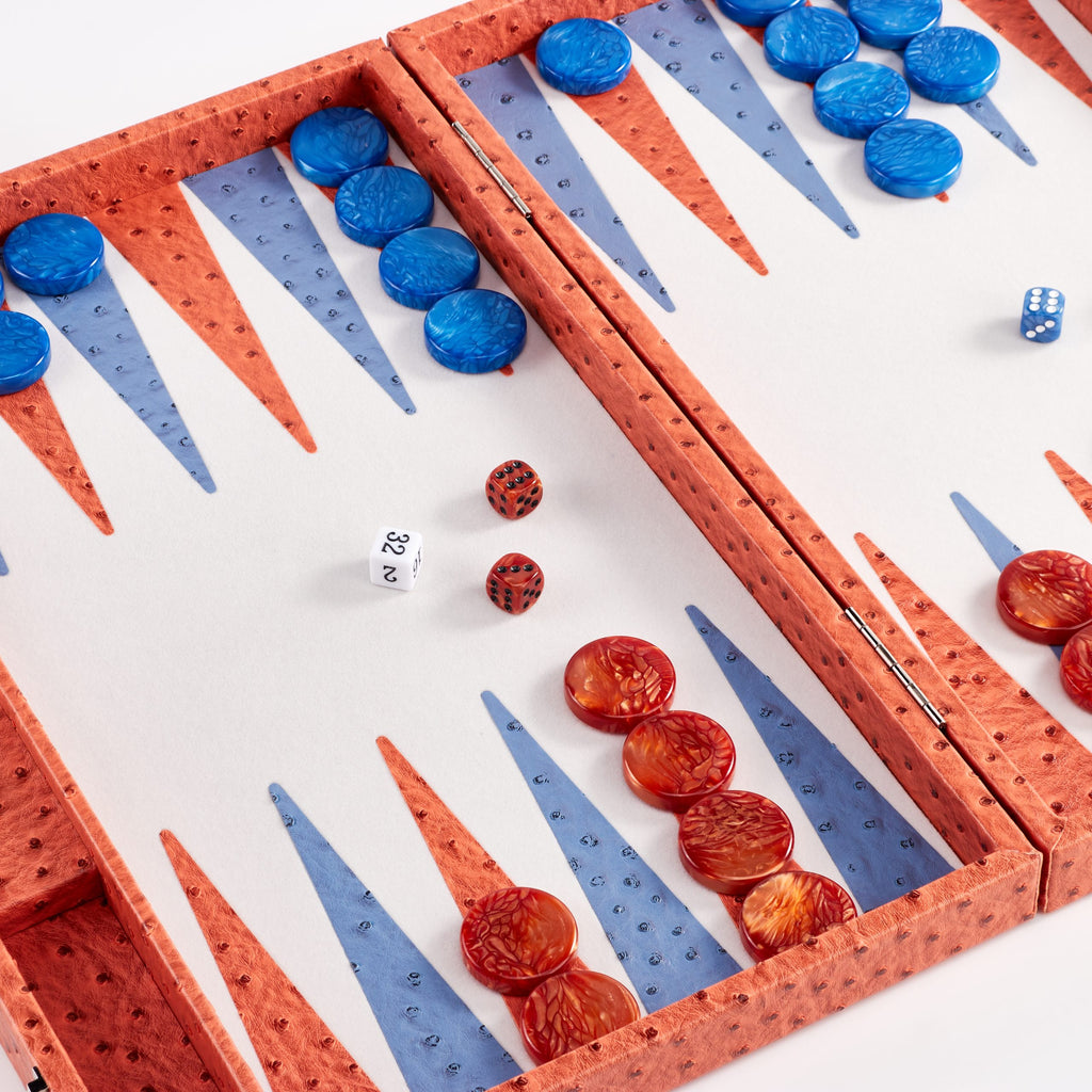 Backgammon Ostrich | Orange