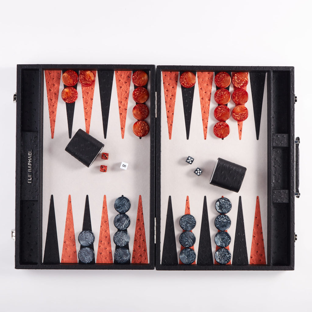 Backgammon Ostrich | Black
