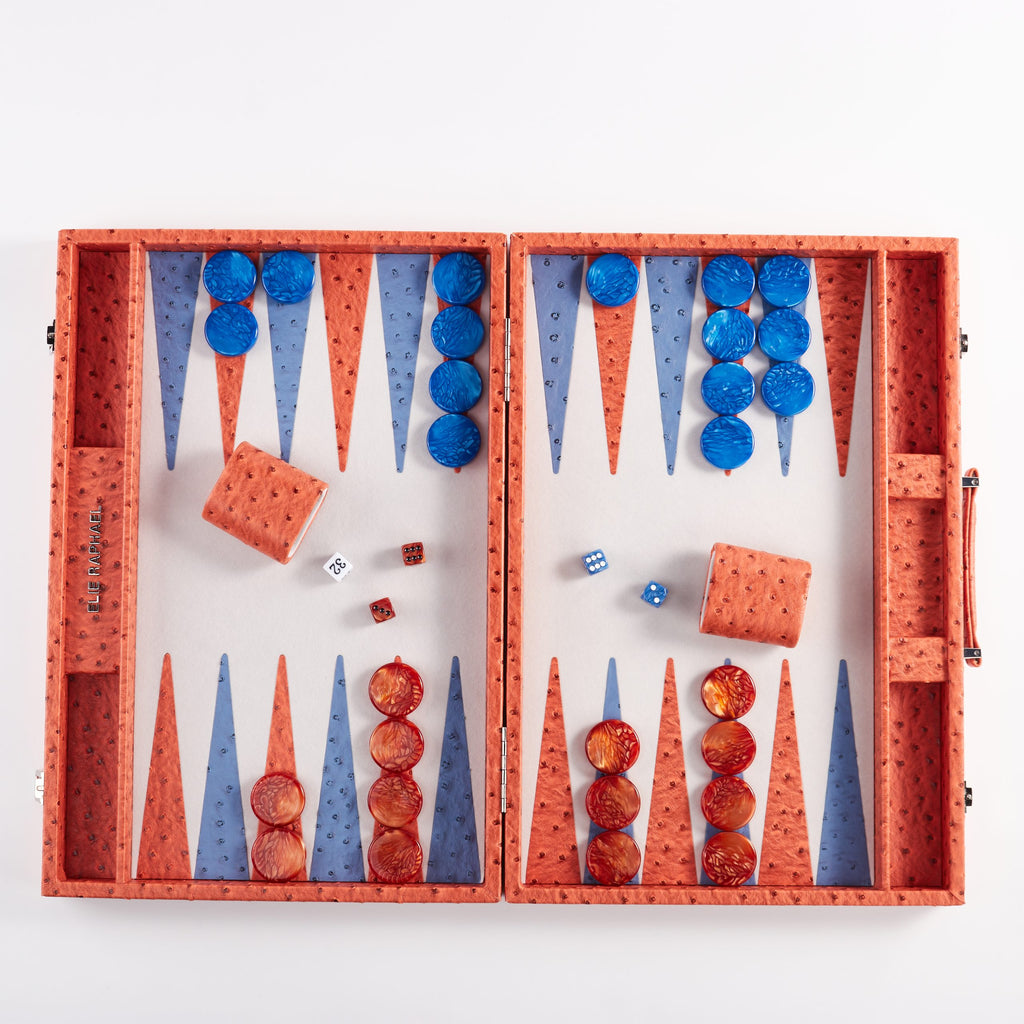 Backgammon Ostrich | Orange