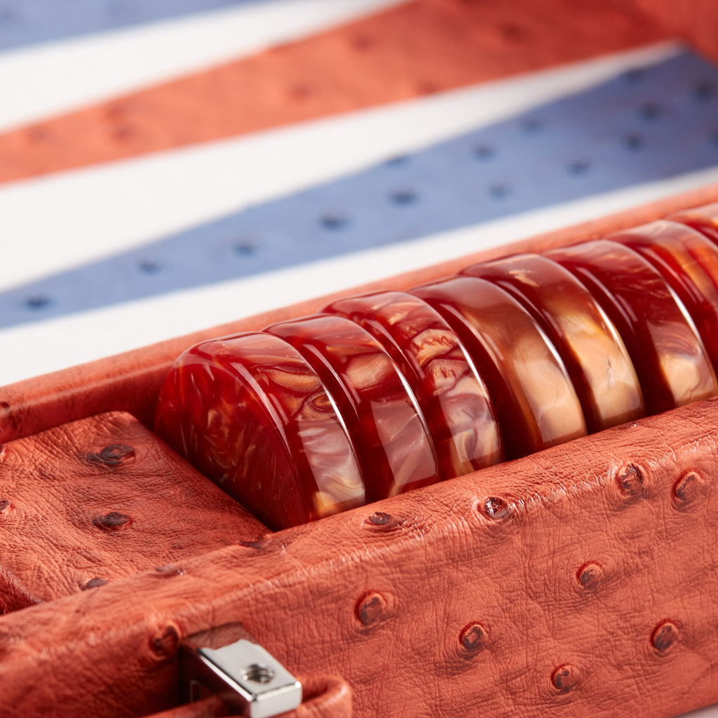 Backgammon Ostrich | Orange