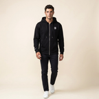 Breslev Circle Zip Hoodie | Black