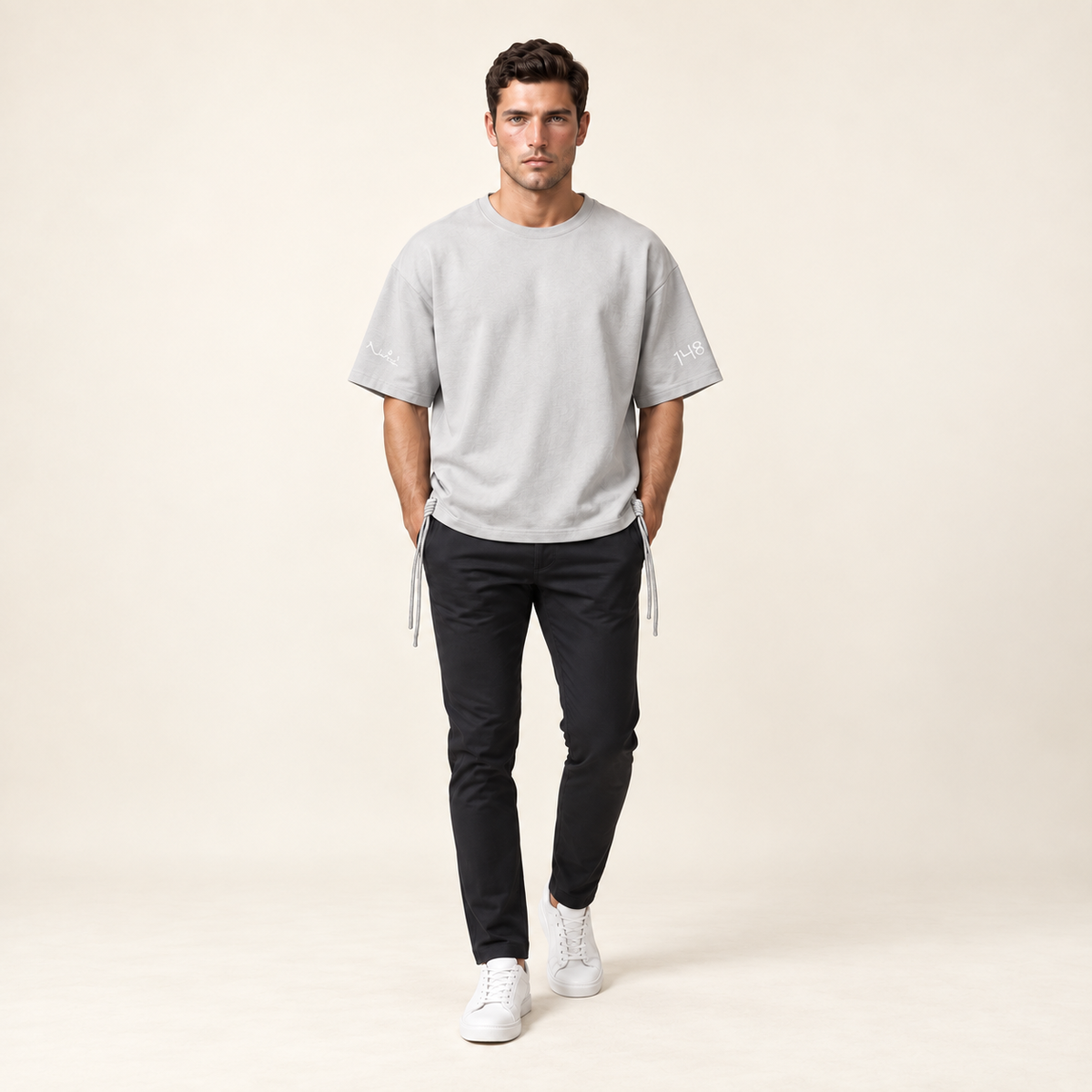T-Shirt Tsitsit | Light Grey